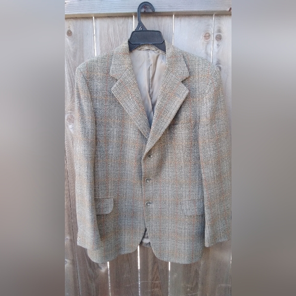 Dunn & Co Other - Dunn & Co England Tweed Wool Blazer Jacket Sportscoat 42R Tan Vintage Preppy